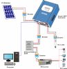 40a 50a 60a solar regulator controllers lcd display interlligent